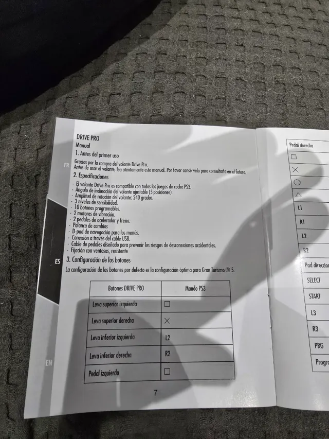 Volante y pedales juego coches PS3