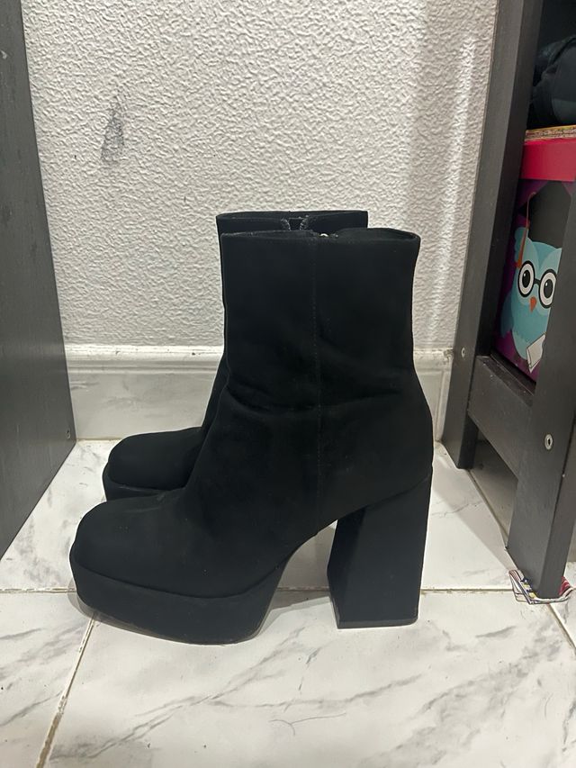 Botines terciopelo tacon