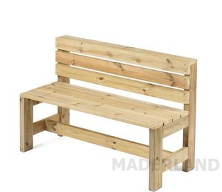 Panchine da giardino, in legno massello, nuove