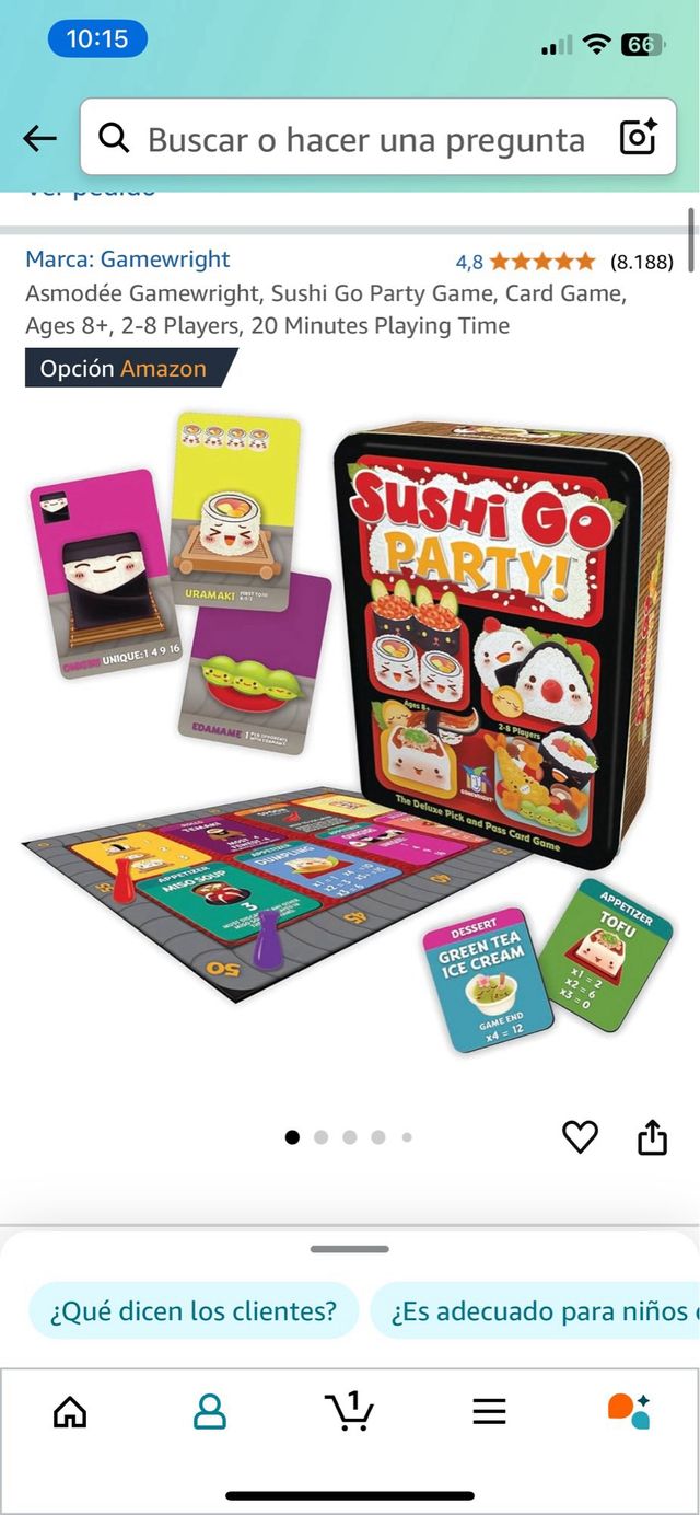 Juego de mesa Sushi Go Party!