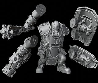 5 abhumans para juego Martillo de Guerra