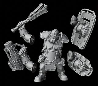 5 abhumans para juego Martillo de Guerra