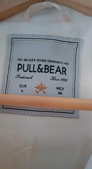 Abrigo Blanco Pull&Bear