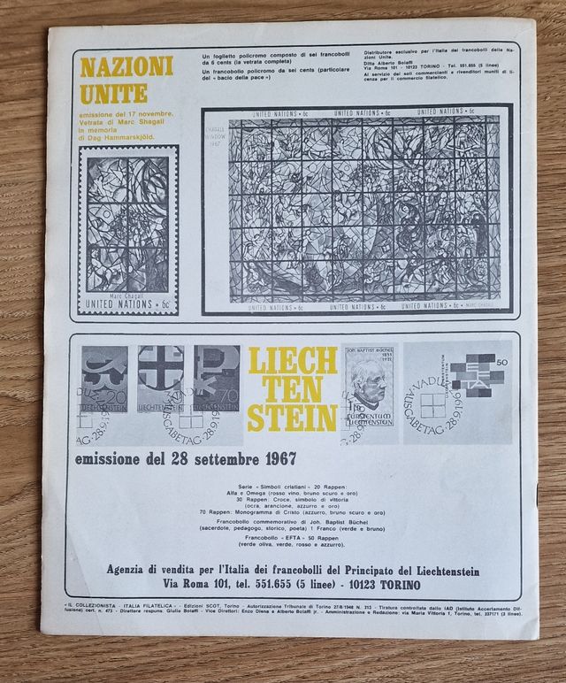 Rivista IL Collezionista Filatelica 1967