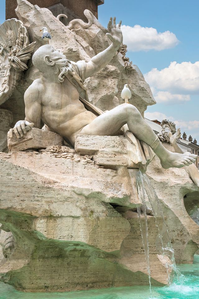Poster fotografico Fontana dei Quattro Fiumi, Roma
