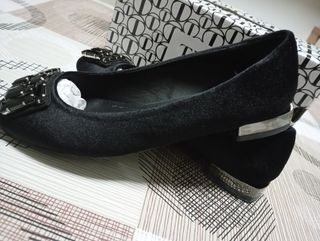 Ballerine in velluto nero 39