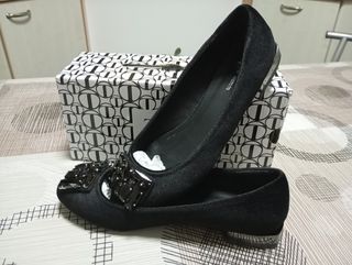 Ballerine in velluto nero 39