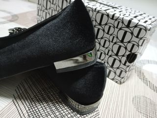 Ballerine in velluto nero 39