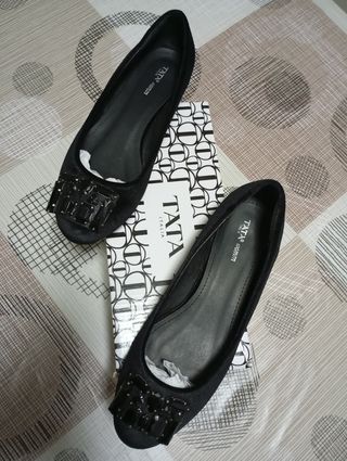 Ballerine in velluto nero 39