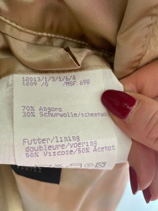 Abrigo Bäumler Angora y Lana virgen