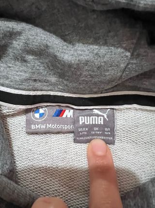 Felpa Puma BMW Motor Sport 13/14 anni 