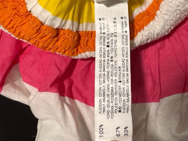 Falda BSK multicolor de rayas con elástico 