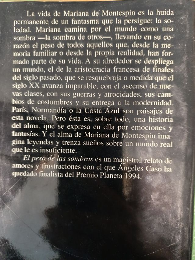 Libro El peso de las sombras