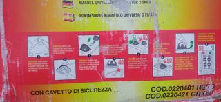 Porta esquis magnético.