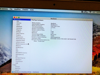 Apple MacBook 2010 bianco A1342 cpu 2.4GHz 4GB RAM