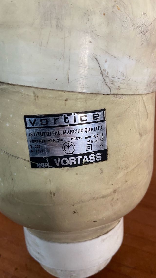 Aspiratore Vortice epoca anni 70