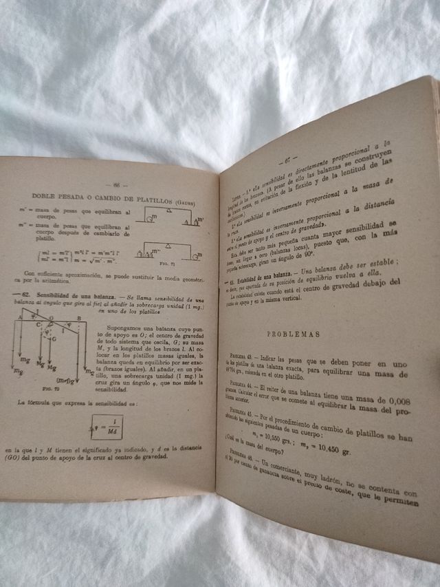 FÍSICA Y QUÍMICA libro antiguo de 1955
