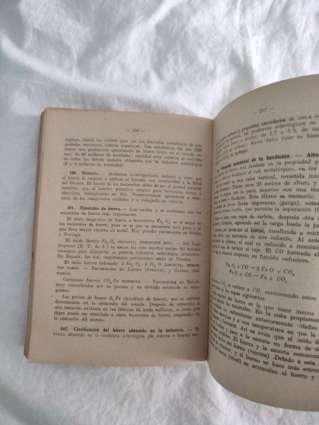 FÍSICA Y QUÍMICA libro antiguo de 1955