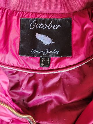 Chaqueton acolchado con capucha plumas October