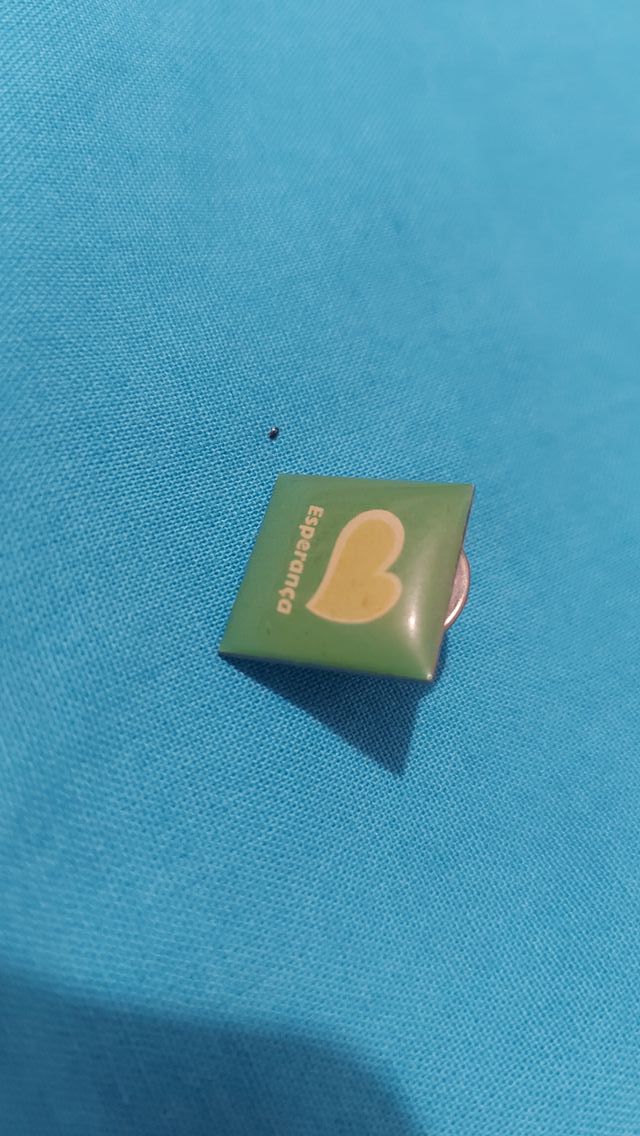 PIn de metal verde esperança