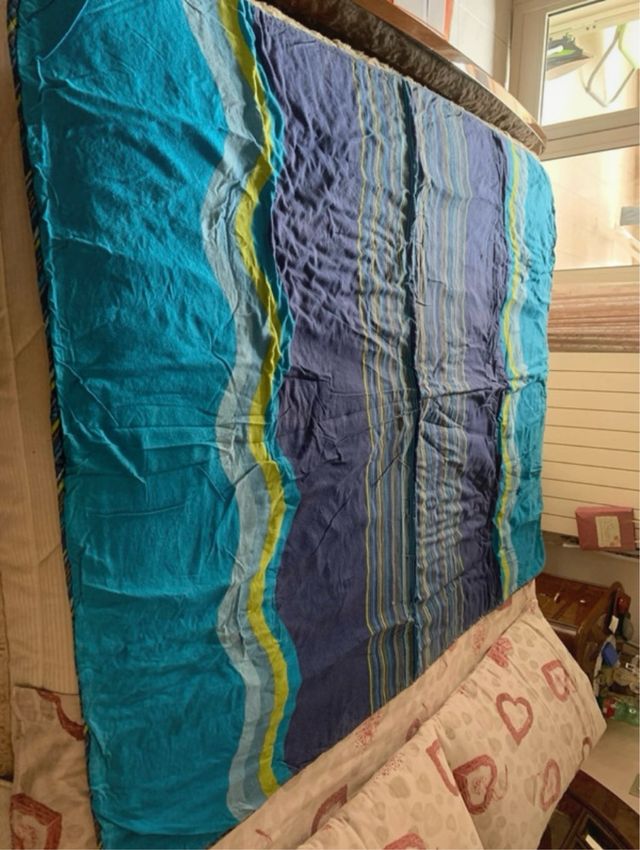 Piumone double face blu/senape