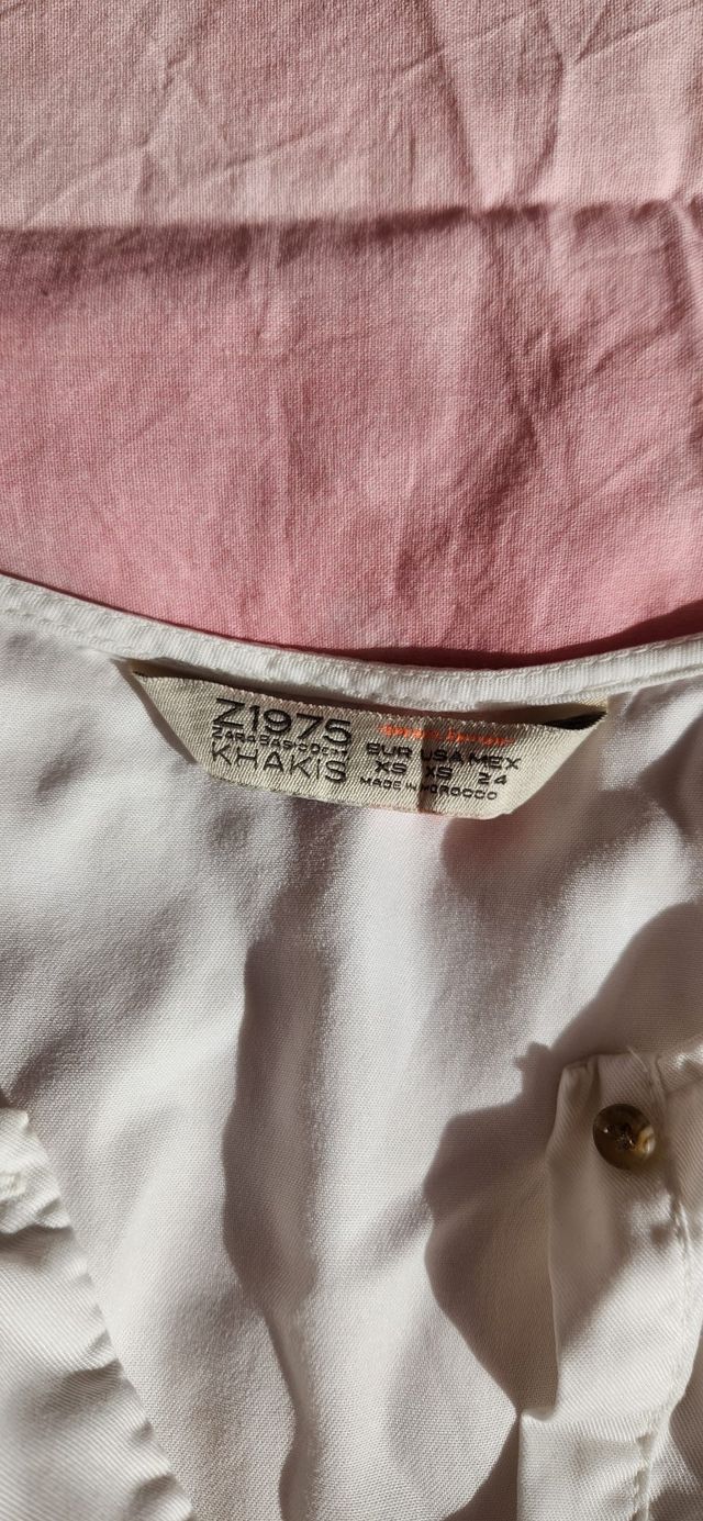 Blusa blanca Zara XS espalda abierta