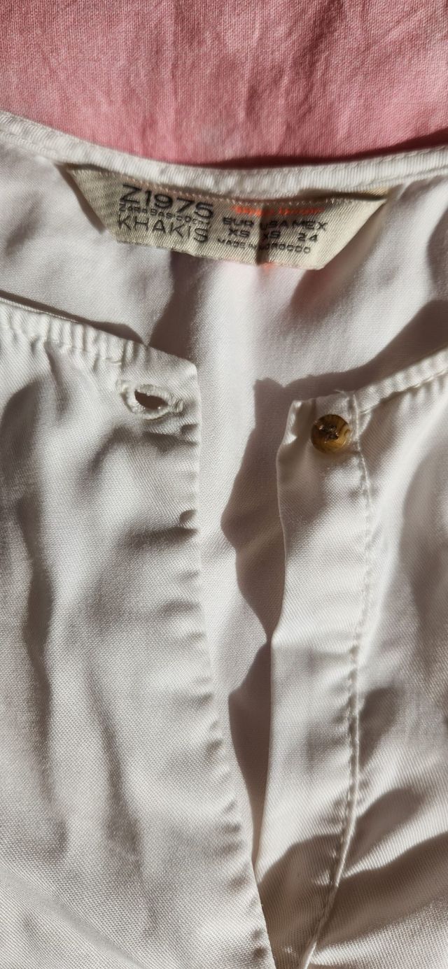 Blusa blanca Zara XS espalda abierta