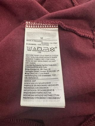 Camiseta manga corta GAP sin estrenar