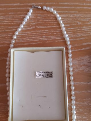 REBAJAS ! Conjunto de perlas y plata