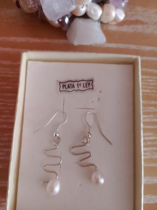 REBAJAS ! Conjunto de perlas y plata