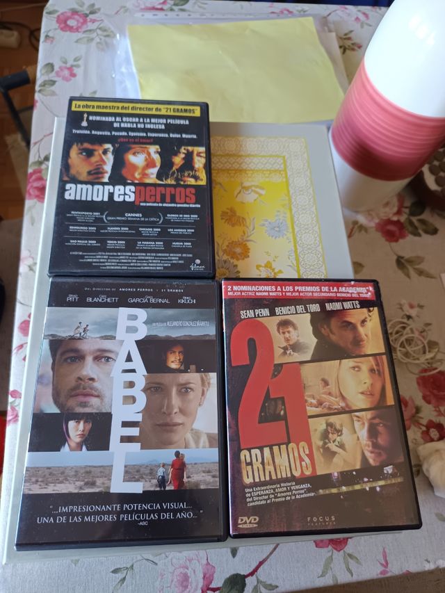 3 Dvds peliculas de Alejandro Gonzalez Iñarritu
