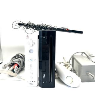 Nintendo Wii nera con Controller completa di cavi