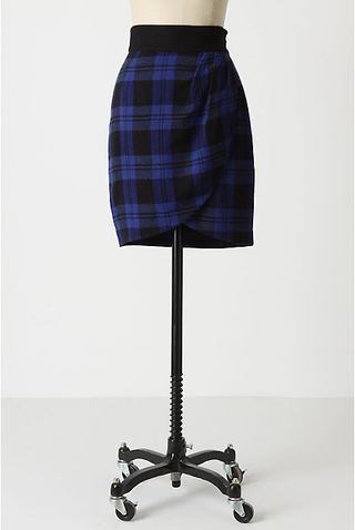 Mini falda azul escocesa de Anthropologie, talla 0