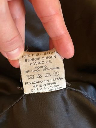 Chaqueta cuero negro