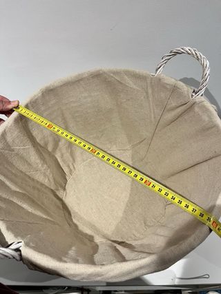 Cesta grande de mimbre decorativa