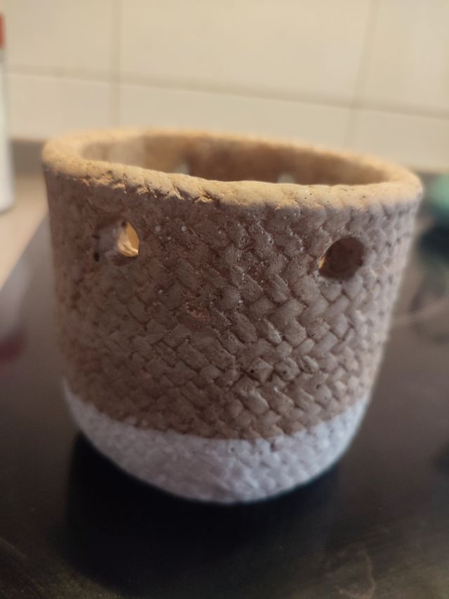 Macetero Vasija Cemento Plantas 