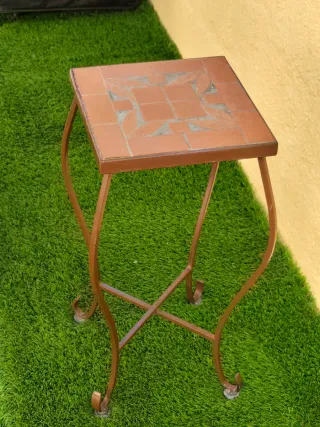 Mesa Auxiliar Decorativa Mosaico Terracota