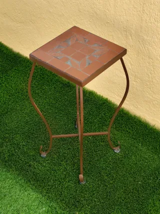 Mesa Auxiliar Decorativa Mosaico Terracota