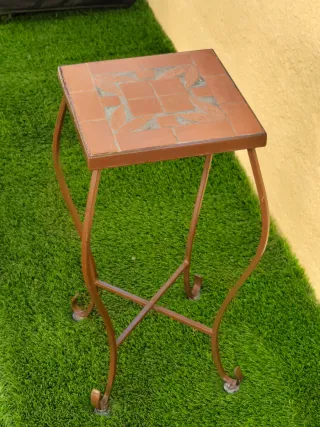 Mesa Auxiliar Decorativa Mosaico Terracota