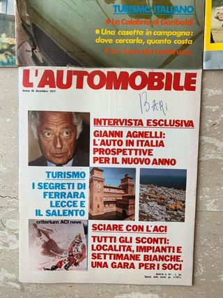 Lotto 7 riviste vintage L'automobile anno 1977