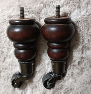 Preciosas patas ruedas giratorias bronce