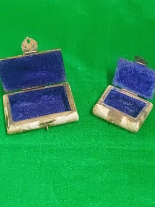 2 cofanetti scatoline vintage in osso
