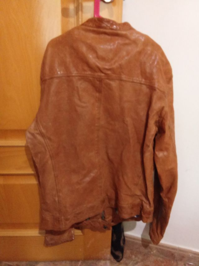 Chaqueta piel marrón talla M