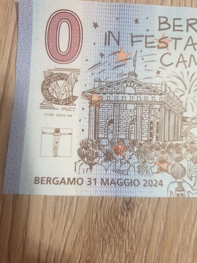 zerosouvenir banconota 0 euro BERGAMO