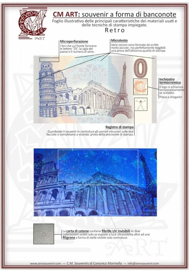 zerosouvenir banconota 0 euro BERGAMO