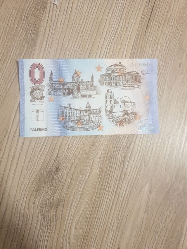 zerosouvenir banconota 0 euro Palermo