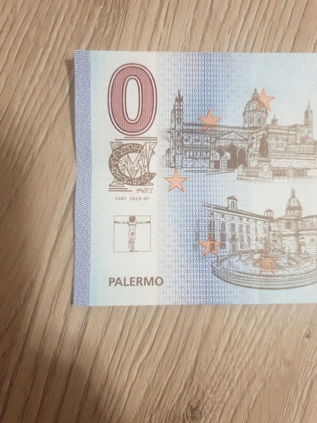 zerosouvenir banconota 0 euro Palermo