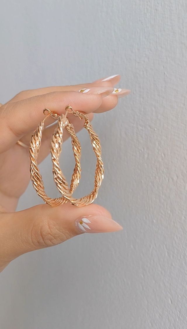 Argollas chapado en oro18k