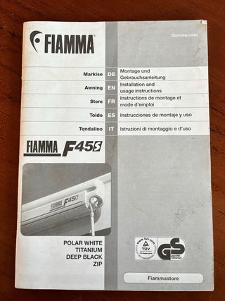Fiamma F45 S Manual instalación y uso