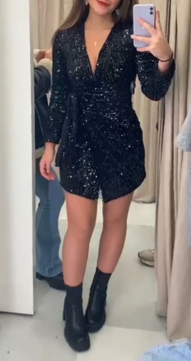 Vestido lentejuelas zara